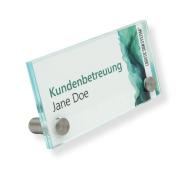 Tischschild Vitrum T 150 75 mm aus Glas